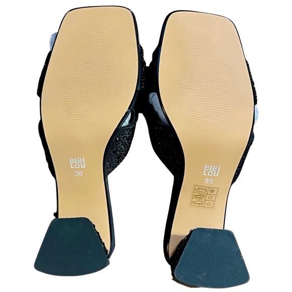 Bibi Lou Black Embellished Sandals - Picture 2 of 8